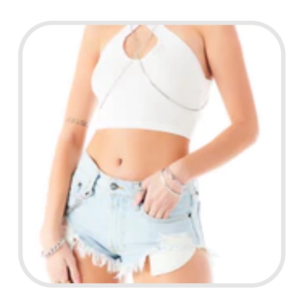 Emma & Sam Criss Cross Strap Chain Tank Top - Picture 2 of 3